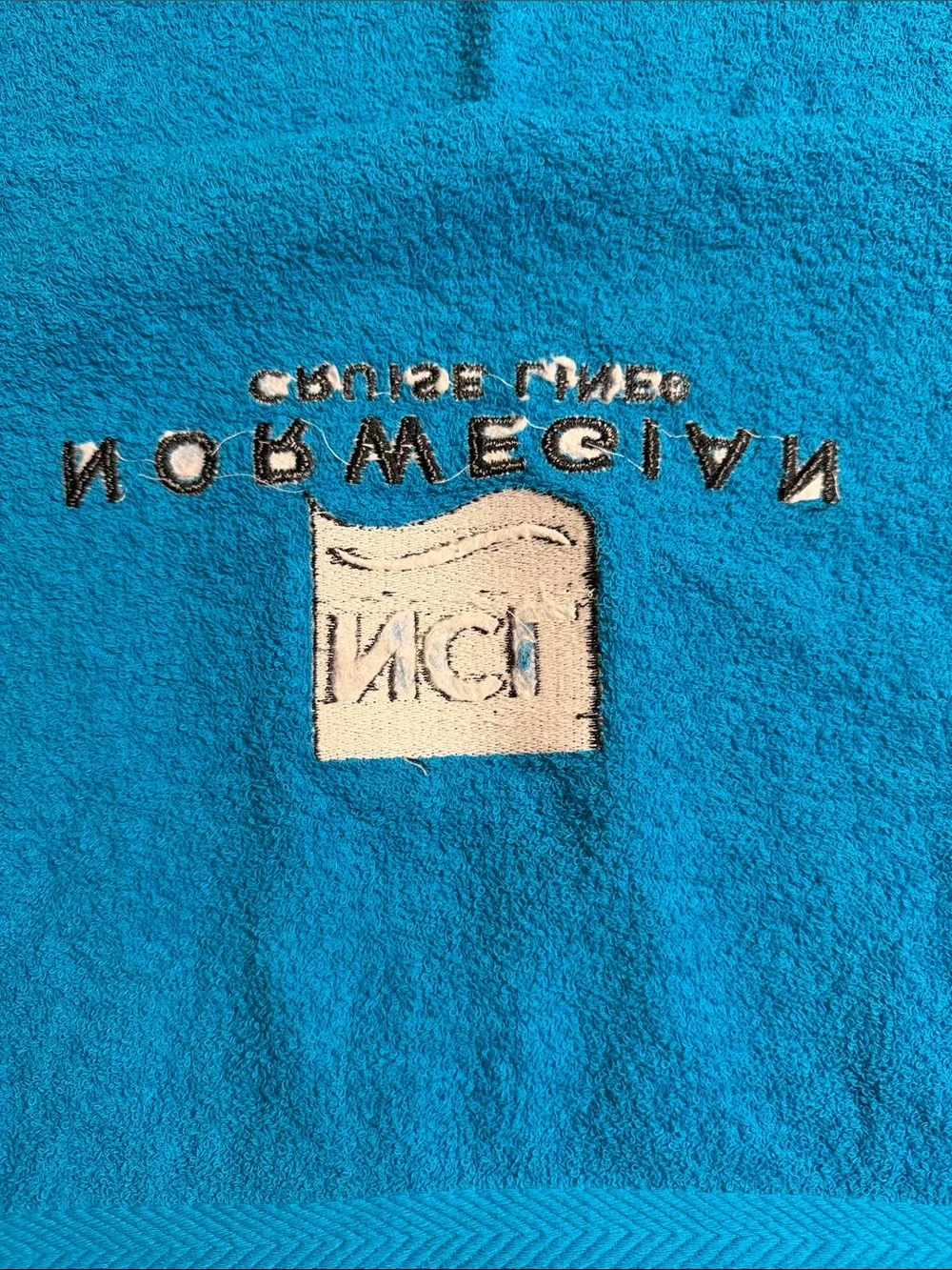 Norwegian Cruise Line Blue Logo Beach Towel NWOT